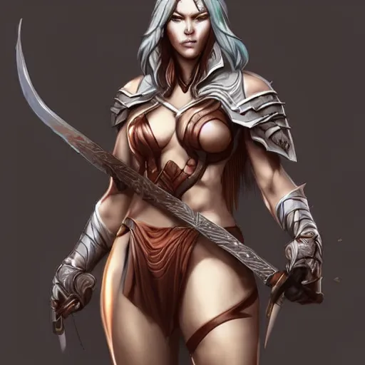 Prompt: a character concept art of a warrior by artgerm, very detailed