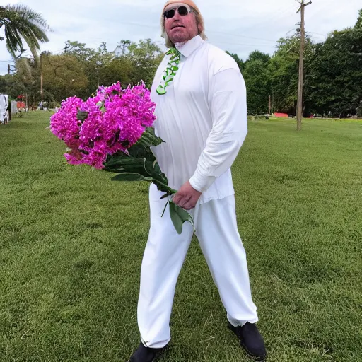 Prompt: A white mafia man with a giant green all-powerful aura surrounding his entire body in the shape of a flower.