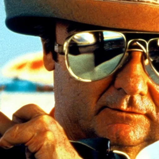 Image similar to bill murray in fear and loathing in las vegas, movie still, promotional shot