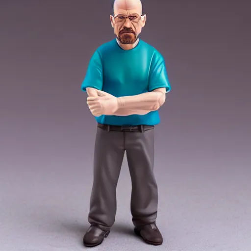 Image similar to Walter White amiibo, product photo, studio lighting