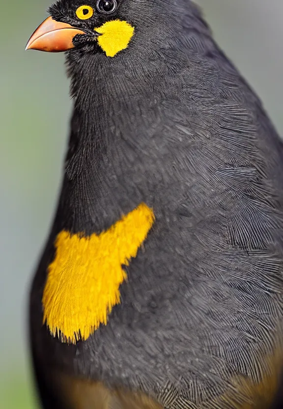 Image similar to exquisite feather detail in this photo of a grosbeak starling or myna, endemic to sulawesi, by jp photography