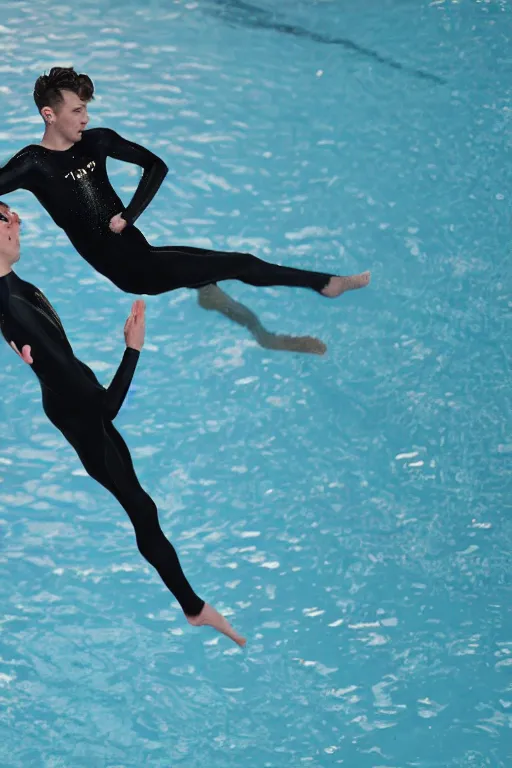 Prompt: troye sivan as an olympic diver, red weapon 8 k s 3 5, cooke anamorphic / i lenses, highly detailed, cinematic lighting