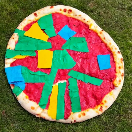 Prompt: a pinata that looks like a pizza