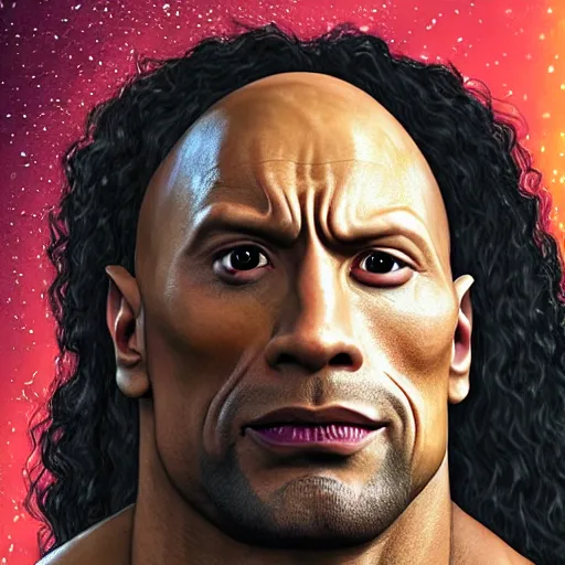 Image similar to dwayne johnson as klingon from startrek