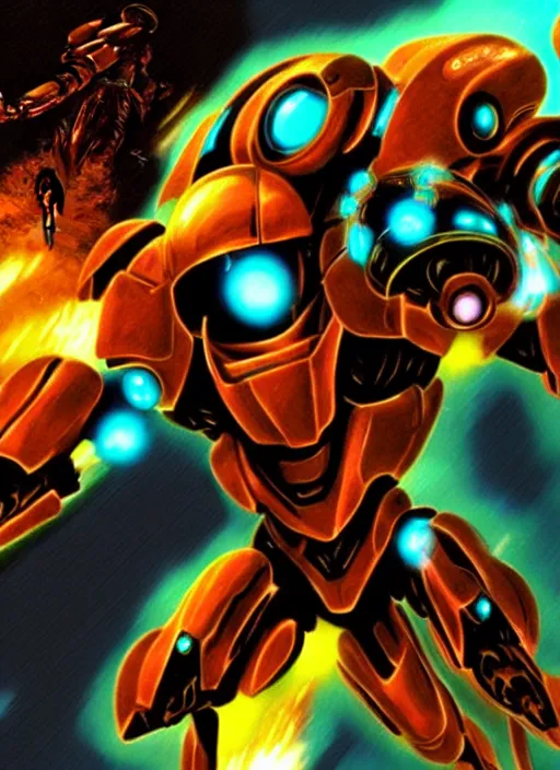 Image similar to metroid prime, hyperrealistic