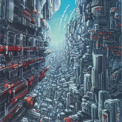 Image similar to highly detailed futuristic city akira cityscape, katsuhiro otomo style painting