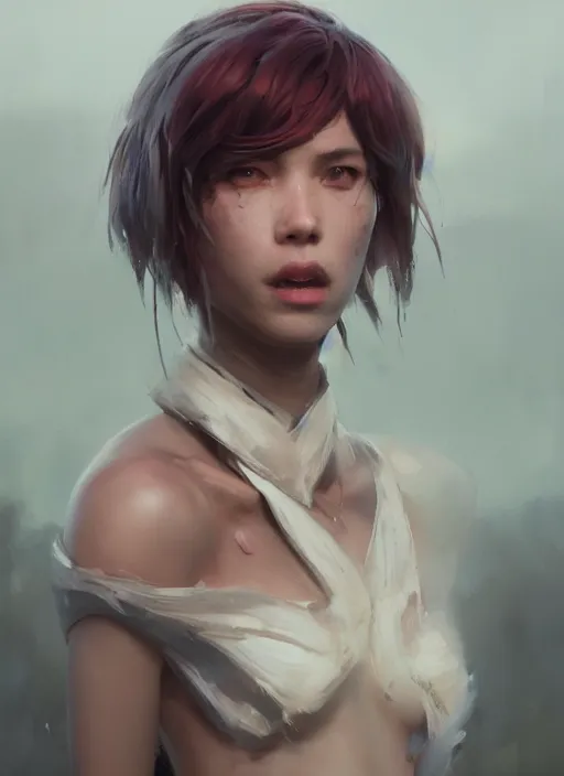 Image similar to A portrait of Lula by Greg Rutkowski, Sung Choi, Mitchell Mohrhauser, Maciej Kuciara, Johnson Ting, Maxim Verehin, Peter Konig, final fantasy, 8k photorealistic, cinematic lighting, HD, high details, dramatic, atmospheric , trending on artstation