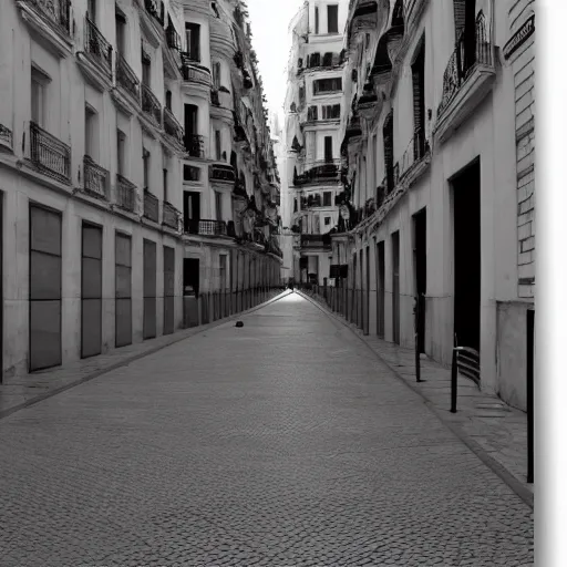 Image similar to madrid empty streets by antonio lopez garcia