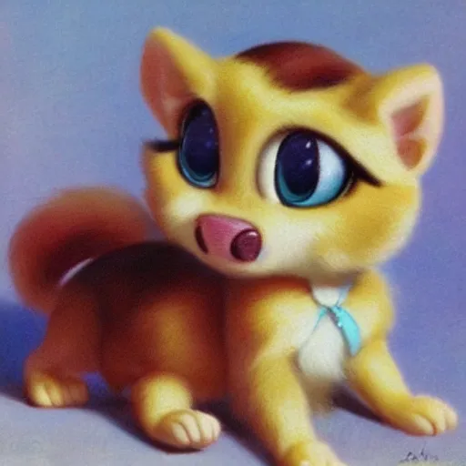 Prompt: 3d Littlest Pet Shop, realistic fur, master painter and art style of Noel Coypel, art of Émile Eisman-Semenowsky, art of Édouard Bisson