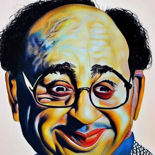 Prompt: danny devito painted in the style of salvador dali, salvador dali, danny devito, detailed, painting