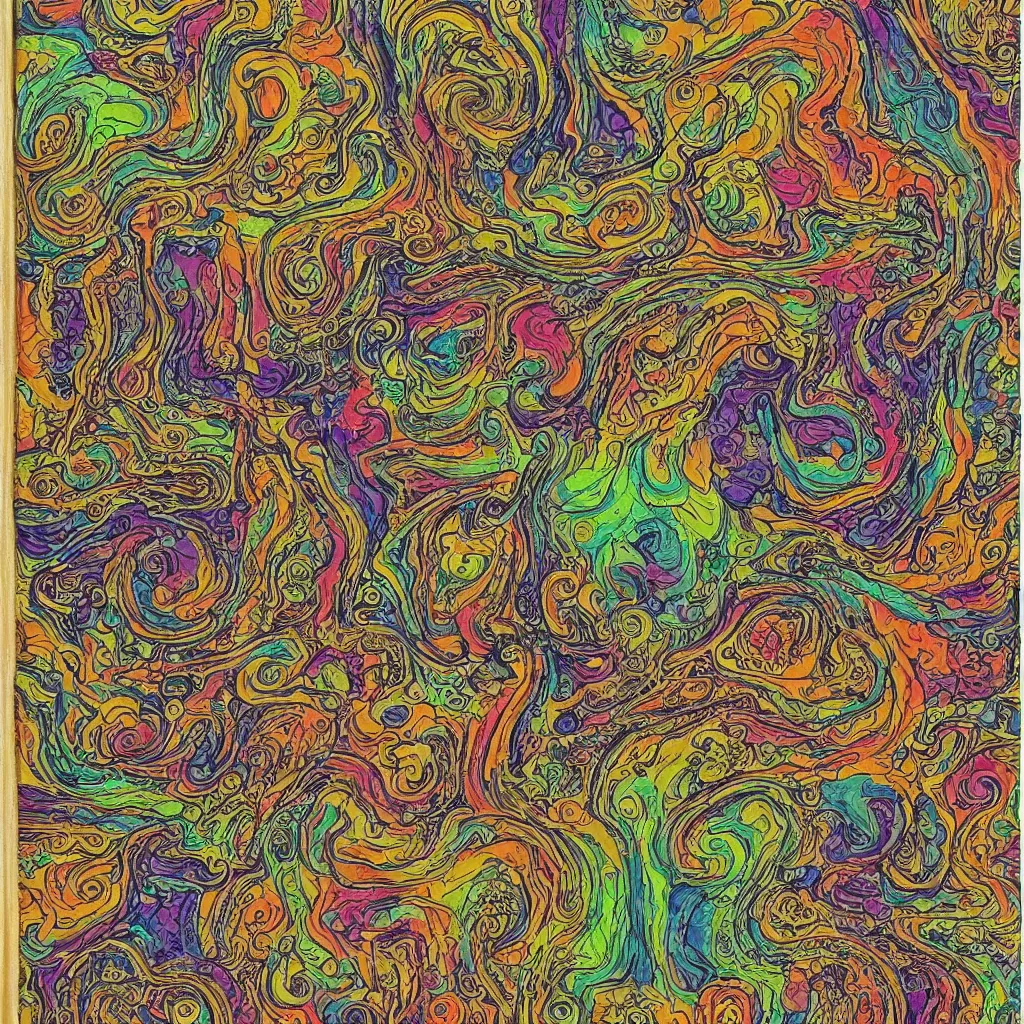 Image similar to highly detailed page from a psychedelic zen master's journal