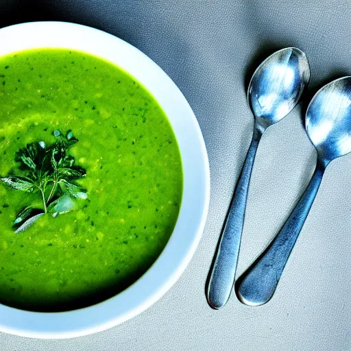 Image similar to a photo of green soup