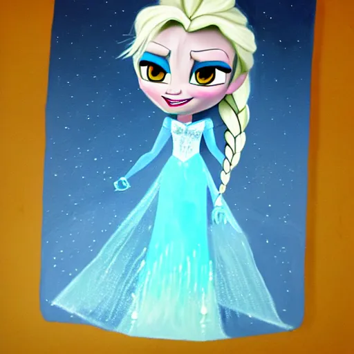 Image similar to elsa painting elsa by skaera on deviantart