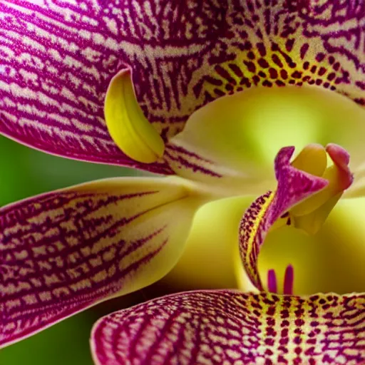 Prompt: close UP of an orchid flowers