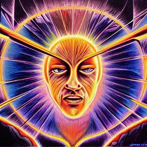 Image similar to random Alex Grey art