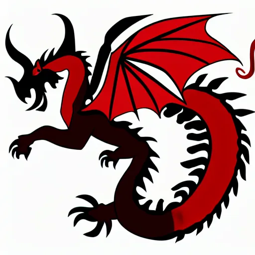 Image similar to vector art of welsh dragon and panda mixed, intercrossed, chimera, adobe illustrator