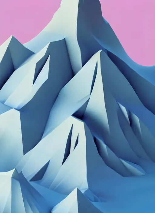 Image similar to a low poly isometric render of a icelandic mountain in the style of monument valley, intricate, elegant, smooth, illustration, simple, solid shapes, by nuri iyem, james gurney, james jean, greg rutkowski, anato finnstark. pixar, octane render