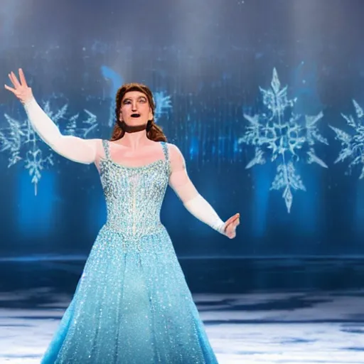Image similar to A still of Idina Menzel as Elsa