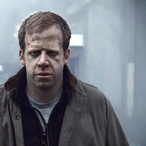 Prompt: close up photo of toby flenderson in silent hill streets, highly detailed, 4 k