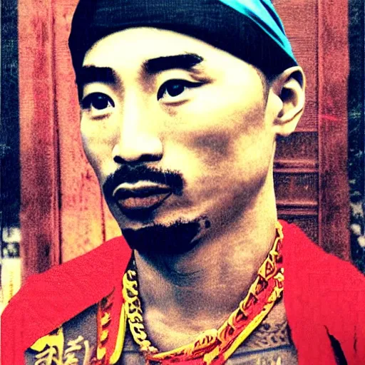 Prompt: asian tupac