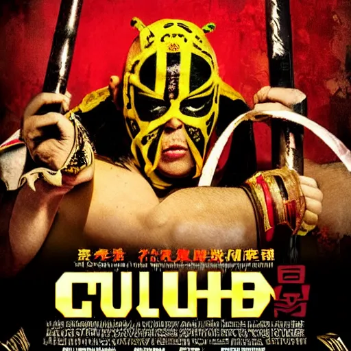 Image similar to movie poster for a lucha - libre themed wuxia film