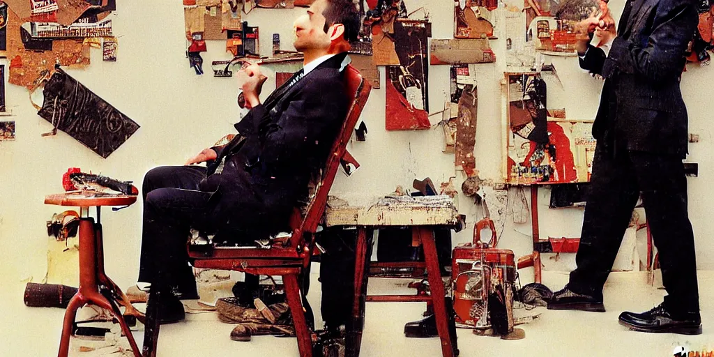 Image similar to Paul Rudd painted by Norman Rockwell