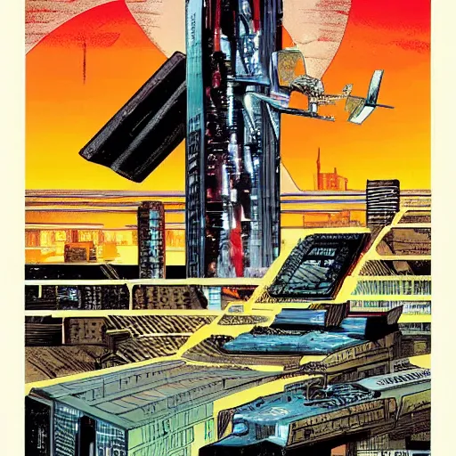 Image similar to blade runner, comic book by pepe moreno, 1 9 9 0