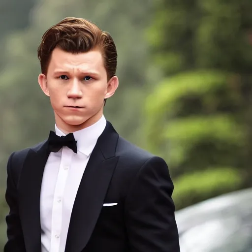 Image similar to tom holland as james bond