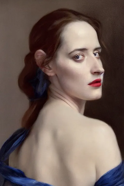 Image similar to beautiful oil matte portrait painting, eva green posing langourously, art by anders zorn, wonderful masterpiece highly detailed, beautiful cinematic light deep focus, elegant, digital painting, smooth, sharp focus, blue eyes, dramatic illumination, ultra realistic, 8 k, art by artemisia lomi gentileschi and caravaggio