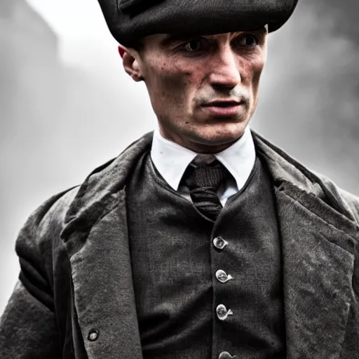 Image similar to thomas shelby as a black knight, portrait shot, cinematic, sharp focus, extreme detail, lighting, epic