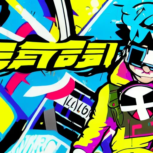 Image similar to Jet Set Radio featuring Kirby, 8K HD, sharp