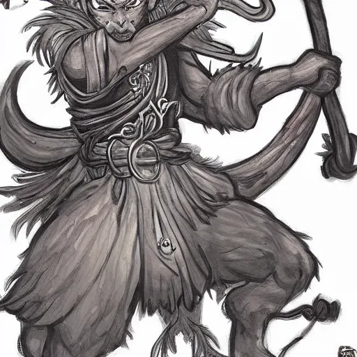 Image similar to sun wukong the monkey king in the art style of demon slayer