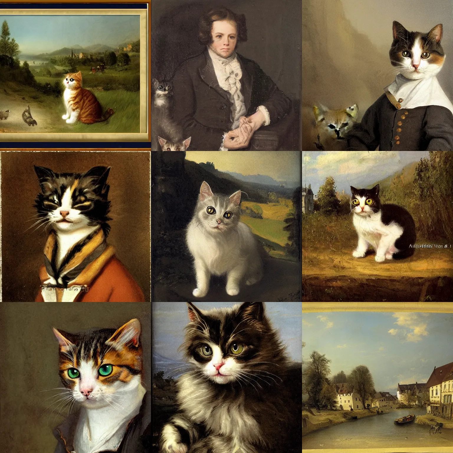 Prompt: achenbach andreas by cute cat