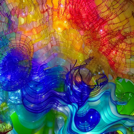 Image similar to Liminal space in outer space by Dale Chihuly