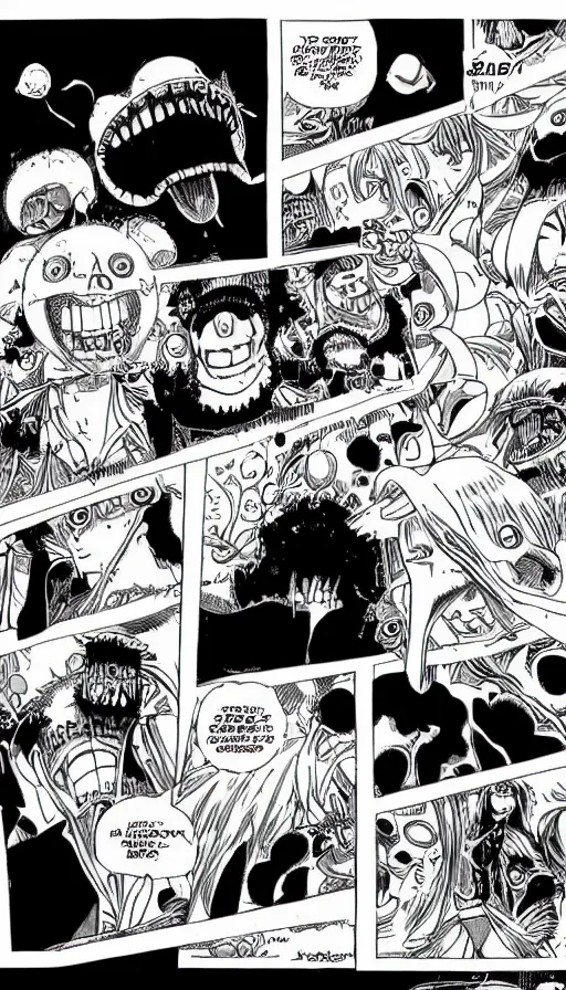 Prompt: The end of an organism, from One piece