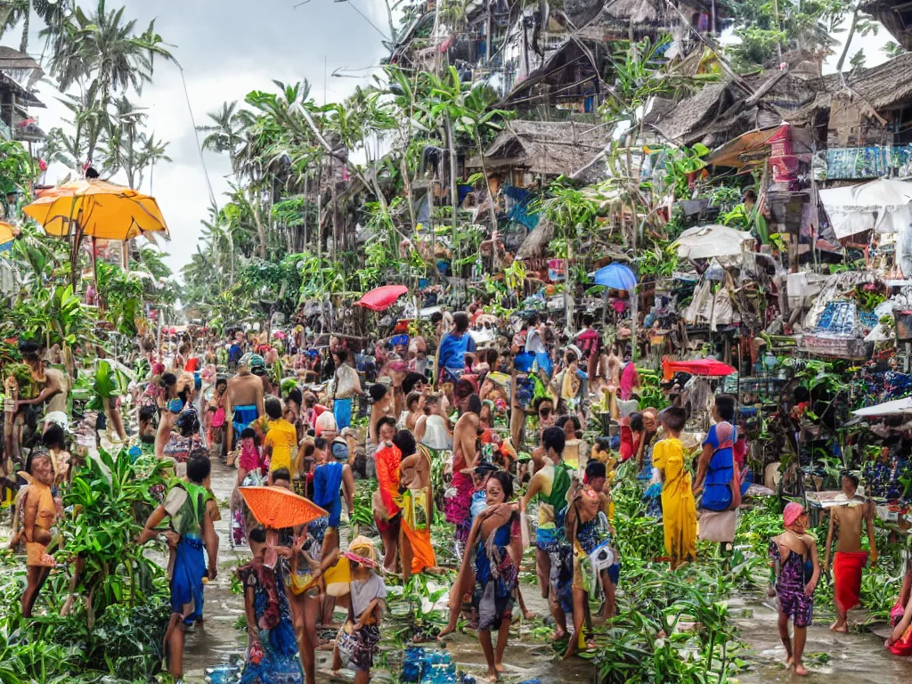 Prompt: a photo of futuristic bali island in the year 2 0 2 2, perfect faces, 5 0 mm, award winning photography