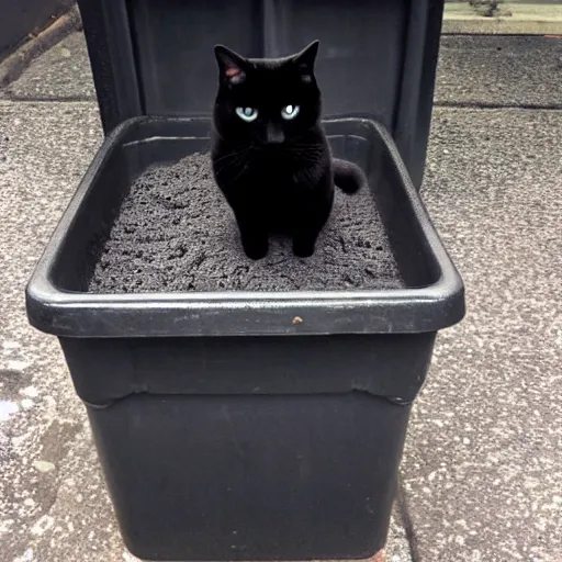 Image similar to Before, I could take a photo of a black cat in a coal bin at midnight. Now I can take a photo of a black cat in a coal bin at midnight... and see every hair