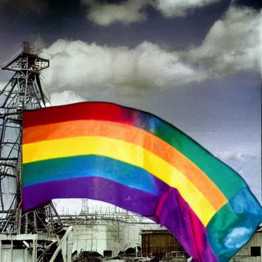 Prompt: rainbow pride Chernobyl disaster