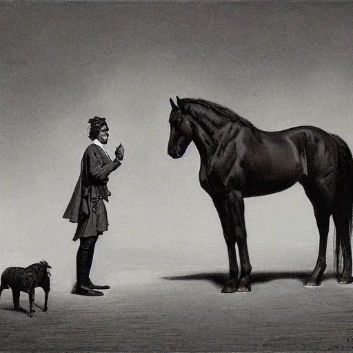 Image similar to offerings for the horse goddess by george stubbs by frederic remington by jeffrey smith