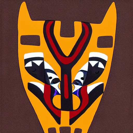 Image similar to wolf. pacific northwest coast, haida gwaii, haida, formline, native art, tribal art, haida, clean, symmetrical