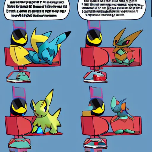 Prompt: a pokemon that looks like a chair