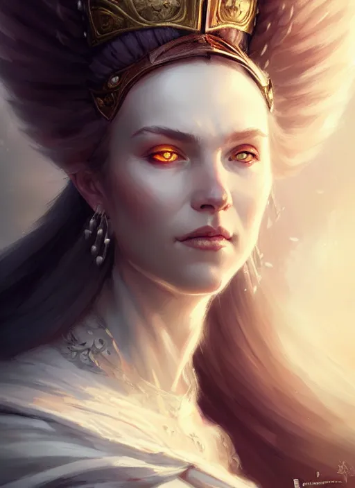 Prompt: scandinavian empress, portrait, art by artgerm and greg rutkowski and magali villeneuve, d & d, fantasy, highly detailed, portrait, digital painting, trending on artstation, concept art, sharp focus, illustration