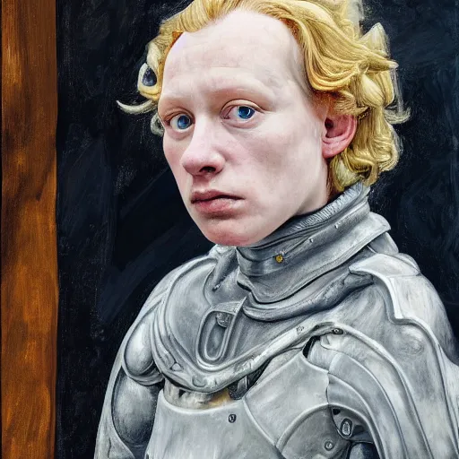 Image similar to high quality high detail painting by lucian freud, hd, brienne of tarth