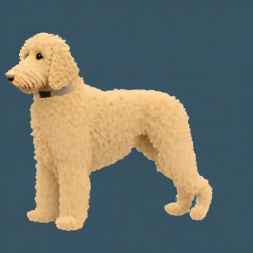 Prompt: CAD Model of a Goldendoodle