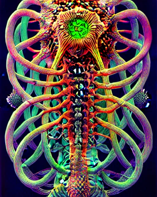 Image similar to poster of corona virus, intrinsic, drawn by Ernst Haeckel, psilocybin colorful, beeple rendering, written by HP Lovecraft