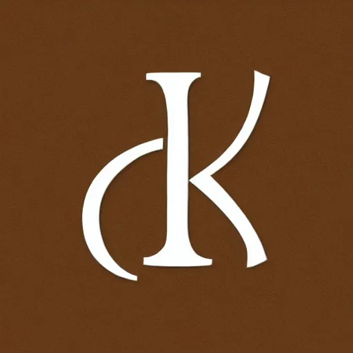 Image similar to a logo with the letters k k, minimalist