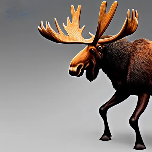 Prompt: really cool moose that owns a bakery that is a money laundering scheme, trending on artstation 8 k