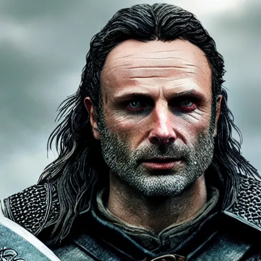 Image similar to andrew lincoln as geralt