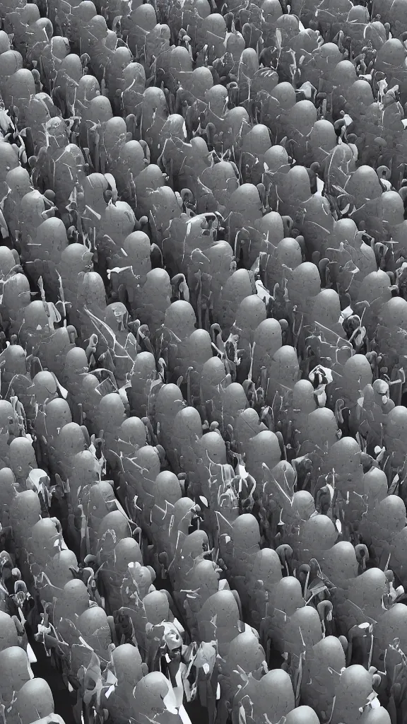 Prompt: army of Obama clones as bodybuilder rhinos by Beeple, 4K