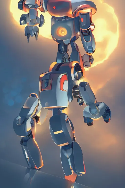 Image similar to metabots medabots medarotto medarot robot minimalist comics, behance hd by jesper ejsing, by rhads, makoto shinkai and lois van baarle, ilya kuvshinov, rossdraws global illumination ray tracing hdr radiating a glowing aura